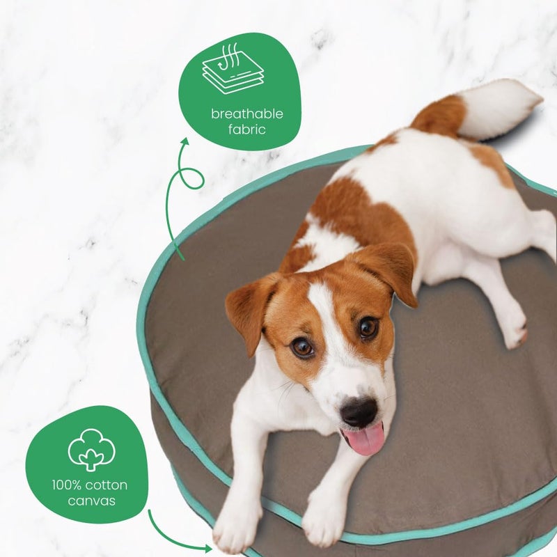 Molly Mutt Petite Dog Duvet Cover - Round - Wild Horses Print - Measures 20â€™â€™ x 4â€™â€™ - 100% Cotton - Durable - Breathable - Sustainable - Machine Washable Dog Bed Cover - Pre-Shrunk - Image 4